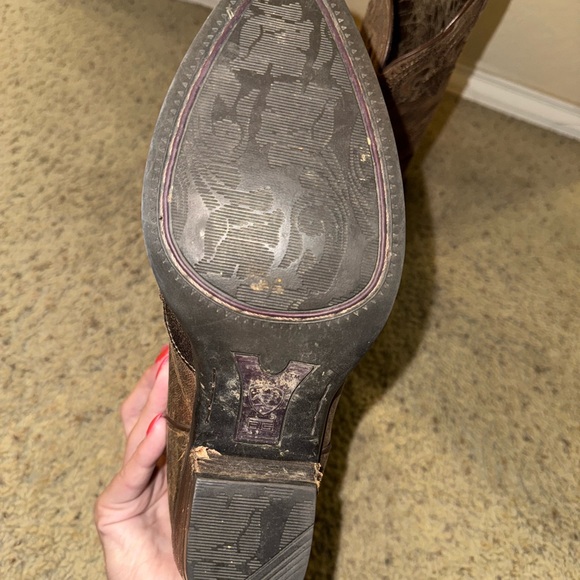 Brown Western Leather Boots - Picture 6 of 8